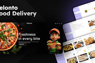 create a complete food delivery web app template with mern