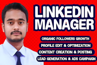 be linkedin marketing manager and content creator
