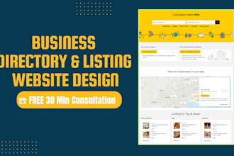 do any directory listing or business directory website design