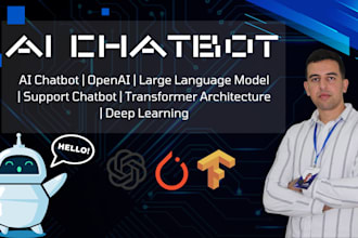 develop an ai chatbot using openai or a custom llm