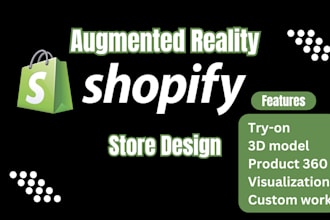 do ar shopify store, 3d model, shopify zakeke, tryon, 360 product