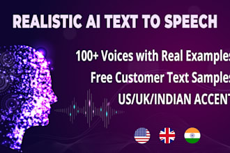 create realistic real person like text to speech ai voice over in english