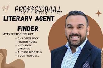find you a literary agent for your children book fiction nonfiction screenplay