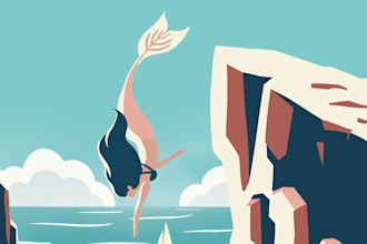 create customized flat illustration