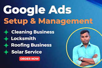 run google PPC ads for cleaning business, roofing and solar service