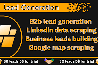 collect b2b leads, google map leads, real state leads
