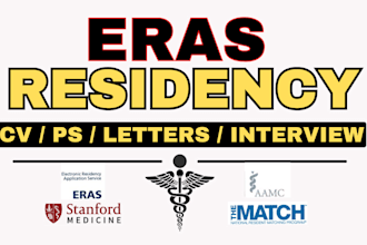 deeply edit your eras cv, personal statement, lors and interview prep