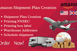 create amazon fba shipments plan, bulk shipment, manage inventory, print labels