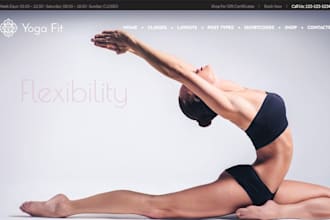 design a custom yoga website, gym website and fitness website using wordpress