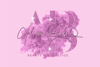 do smoke, eyelash, beauty logo design with branding kit
