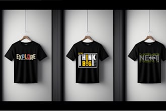 create typography trendy and minimalist t shirt design