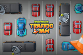 create a parking jam game for mobile made in unity