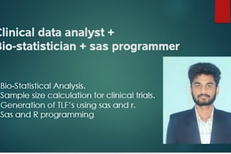 do biostatistical analysis using SAS and rstudio