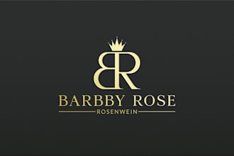 do monogram minimalist luxury clothing brand and initial letters logo design