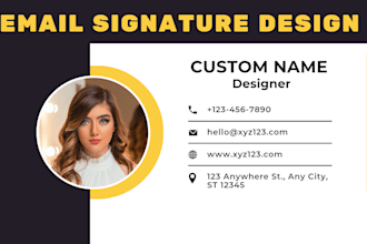 design animated clickable HTML email signature for outlook
