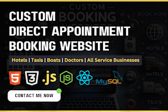 create custom direct appointment booking website