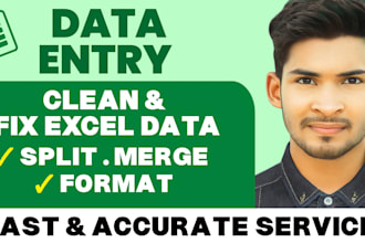 clean fix messy excel data clean, format, split, and merge sheets