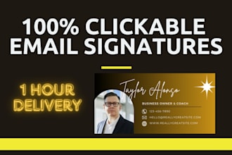 make gmail signature, clickable custom html email html for outlook, etc