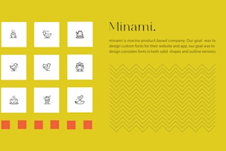 design unique modern vector icons for apps website and brand identity