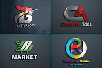 do modern monogram or unique initial letter 3 logo design