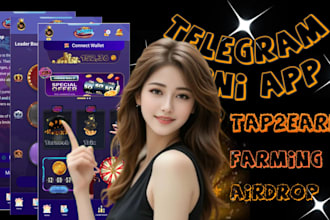 create telegram mini app and bot, hamster kombat, tapswap game