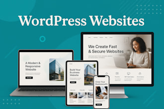 develop a modern and responsive wordpress website for your business