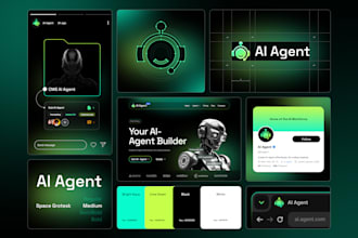 modern ai agent saas web3 tech startup  app software brand kit guidelines design