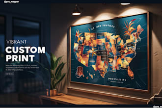 do custom map prints for home decor unique and personalized wall art