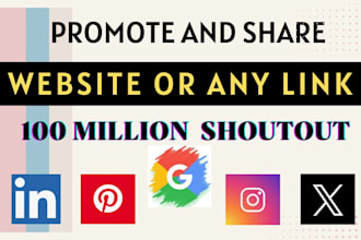 promote and share your website or any link