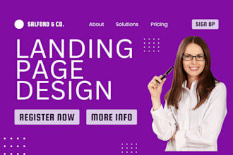 do wordpress landing page design, websites, and shopify landing page design