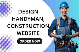 design handyman, construction, electrician, roofing, plumbing website