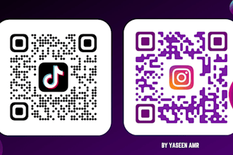 create a custom qr code and  business cards for your business