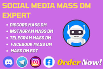 instagram mass dm direct messages facebook mass dm telegram mass dm discord dms