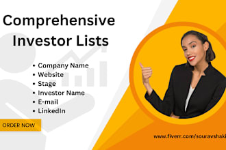provide real estate and venture capital investor email lists