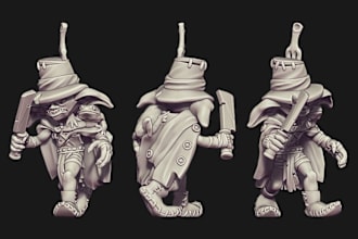 model custom tabletop rpg mini character for 3d printing sculpt custom ttrpg stl