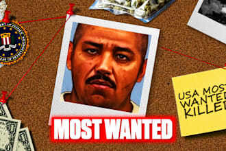 create a eye catching true crime, horror youtube thumbnail