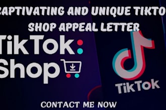 create ready USA tiktok shop and amazon appeal letter reinstatement manager