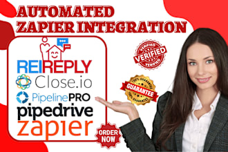 setup zapier integration pipeline pro pipedrive close io rei reply automation va
