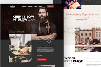 design food truck, food catering and restaurant website