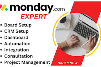 setup monday project management account