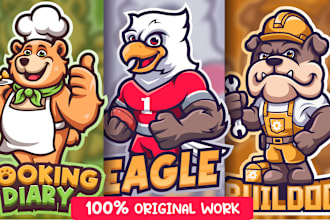 create a professional mascot, character, and cartoon logo design