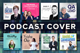 design podcast cover art, podcast logo