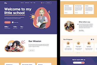 design daycare kindergarten preschool childcare website