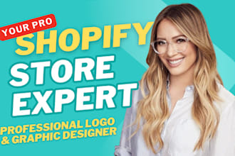 design logo for shopify store, ecommerce website, real estate, social media