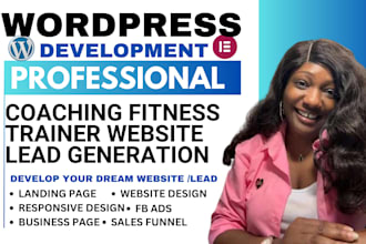 design life coaching  fitness trainer speaker website lead gen sales funnel