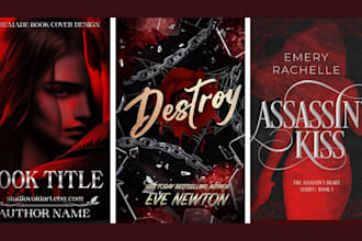 design dark romance book cover, mafia, vampire and crime romance book cover