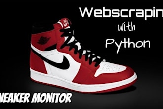 develop automated restock bot, monitor bot, checkout bot and listing bot
