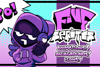 create art, backgrounds and sprites for your fnf mod
