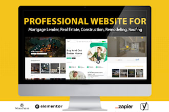 design mortgage loan, real estate, construction, remodeling, roofing wordpress