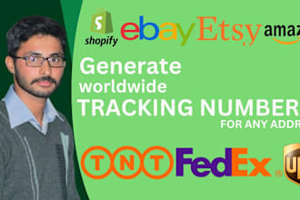 generate real tracking number for your shopify store, ebay store